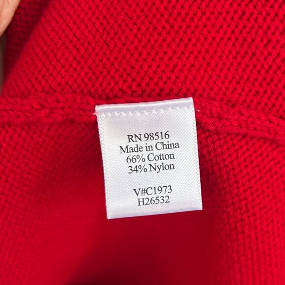 Coldwater Creek Women's Red Basketweave Cowl Neck Knit Sweater Size 3X Plus - Picture 4 of 5